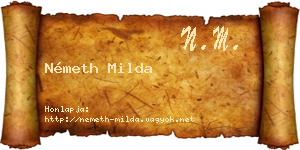 Németh Milda névjegykártya